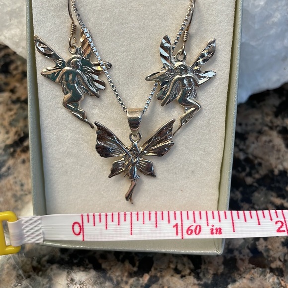 Sterling Silver Fairy Earring & Pendant Set Retail 142.00 NWT - Picture 12 of 12